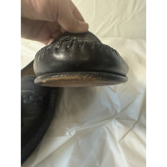 Santoni Italy All Leather Loafers Men's sz 8.5 Black Dress Shoes - Picture 13 of 15